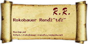 Rokobauer Renátó névjegykártya
